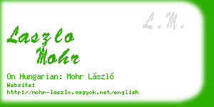 laszlo mohr business card