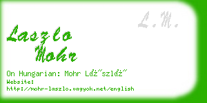 laszlo mohr business card